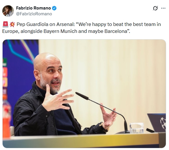 瓜帅言论遭媒体集体误读 原意为感慨与拜仁巴萨同为欧洲顶尖