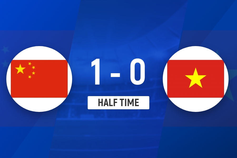 杜月徵凌空世界波破僵局 U23国足半场压制越南