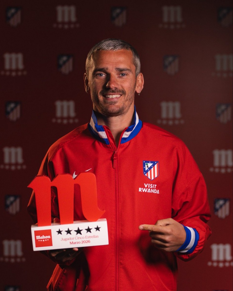 格列兹曼获马竞三月最佳 六战造三球