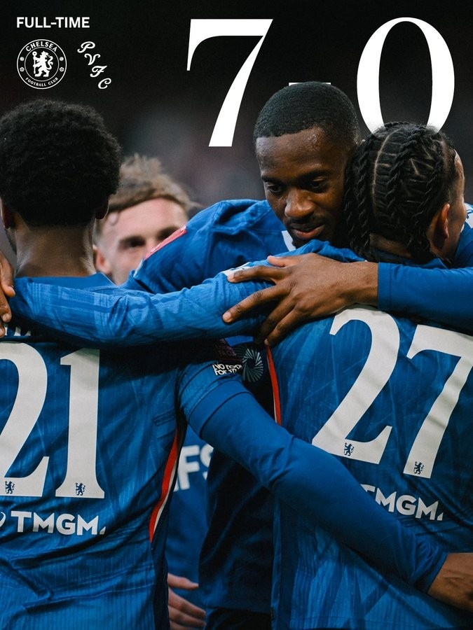 切尔西足总杯7球横扫维尔港 对低级别球队26连胜