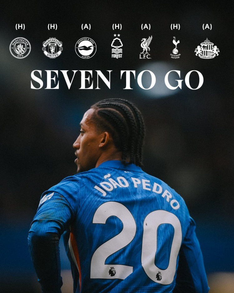 切尔西收官赛程出炉 连战曼市双雄及北伦敦死敌