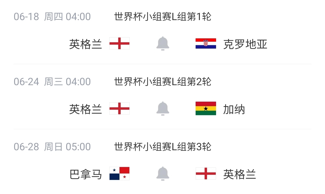 英格兰队公布世界杯号码与分组:贝林厄姆10号,凯恩9号,L组遇克罗地亚 英格兰队公布世界杯号码与分组:贝林厄姆10号,凯恩9号,L组遇克罗地亚