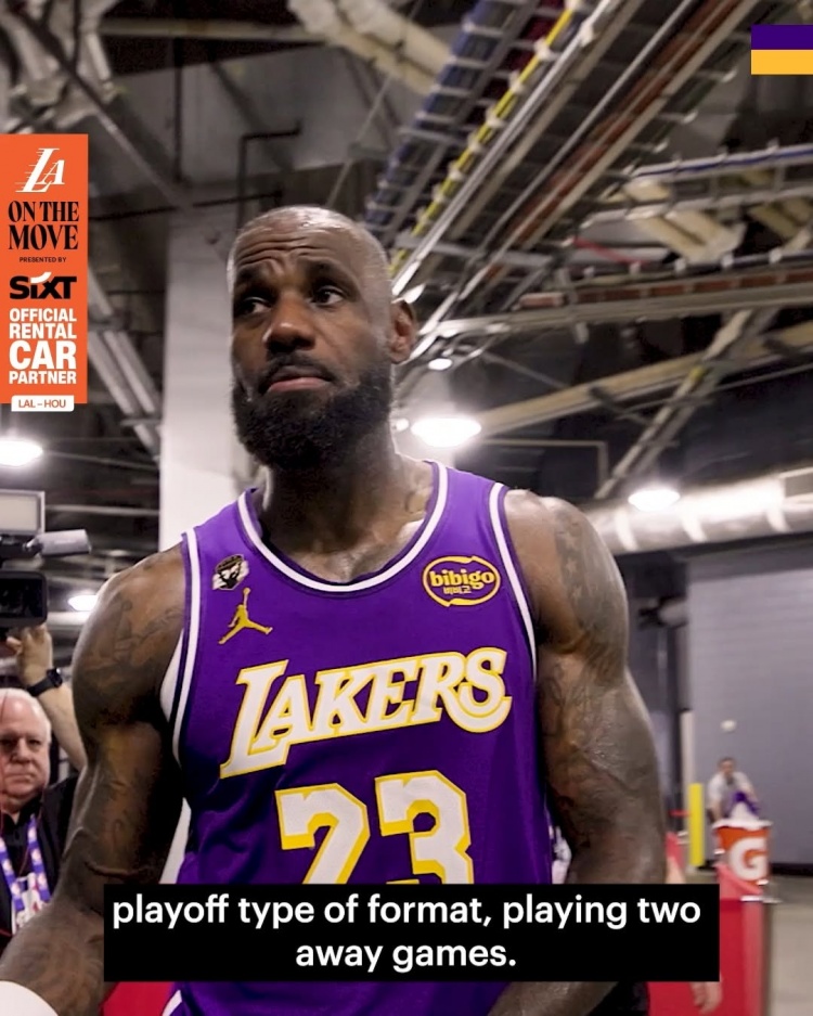 詹姆斯赛后通道点出关键 湖人七连胜后直飞迈阿密