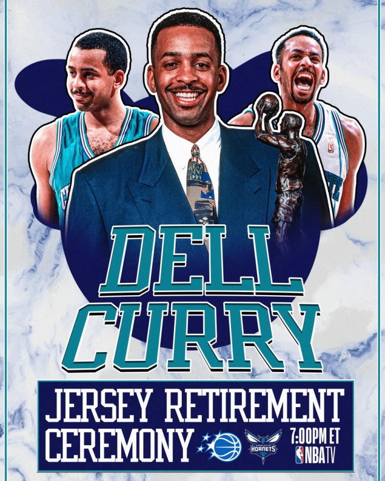 戴尔·库里30号球衣正式封存 黄蜂队史第二件退役球衣