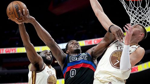 [腾讯全场集锦]🏀勇士不敌活塞&活塞3连胜提前锁定季后赛 铂金伤退 杜伦23+6